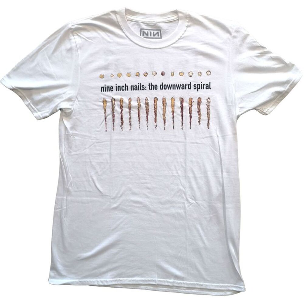 Nine Inch Nails Unisex Adult Downward Spiral T-Shirt / White